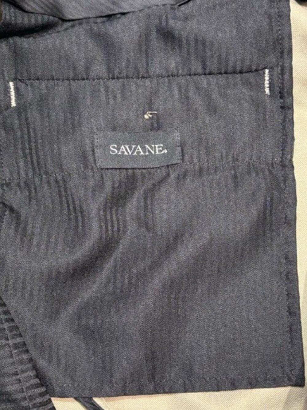 Savane Men’s Khaki Flat Front Dress‎ Shorts Size 44 Polyester Casual Golf